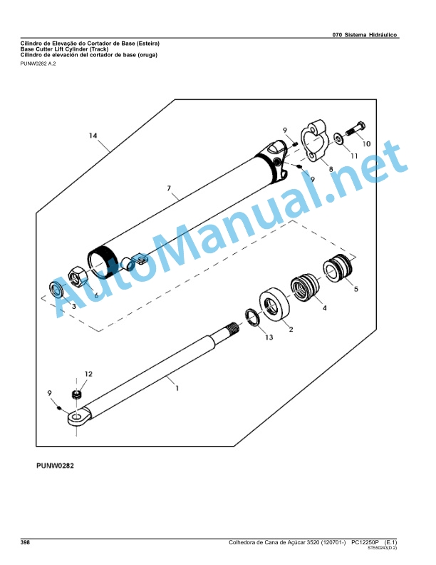 John Deere Sugarcane Harvester 3520 (120701-) Parts Catalog PC12250P July 2014 Portuguese 3 John Deere Sugarcane Harvester 3520 (120701-) Parts Catalog PC12250P July 2014 Portuguese - Image 3