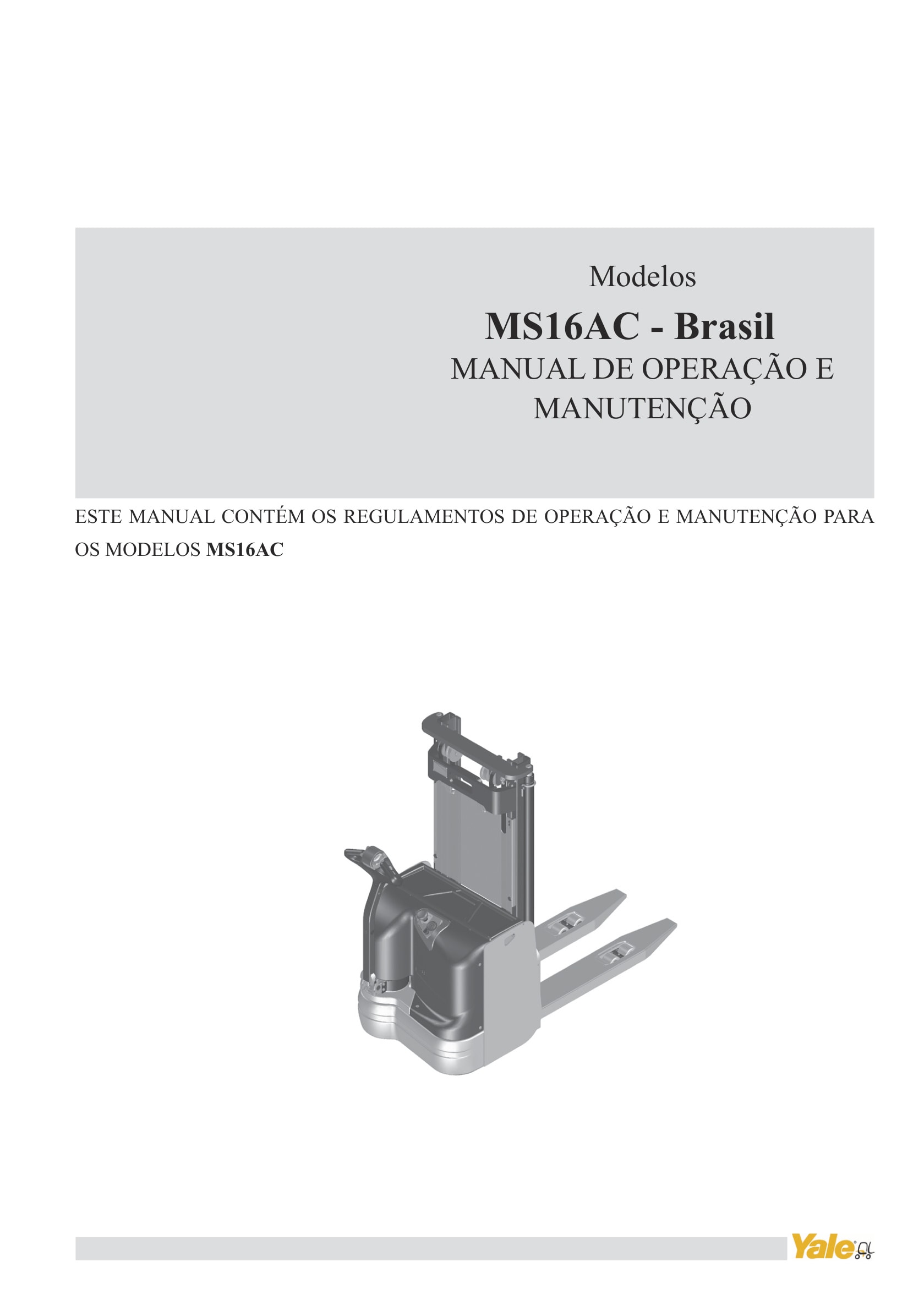 Yale A959 (MS16 - BR) Forklift Service Manual