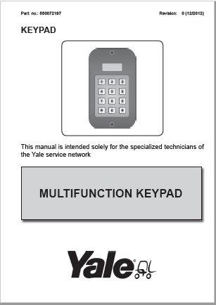 Alternative view of Yale C852 (MS14 AC - MS16 AC - MS14 IL - MS16 IL) Forklift Service Manual