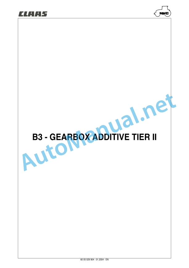 Claas Ares 566-546 Rx, Rz (A06) Tractors Repair Manual EN 11 Claas Ares 566-546 Rx, Rz (A06) Tractors Repair Manual EN - Image 11