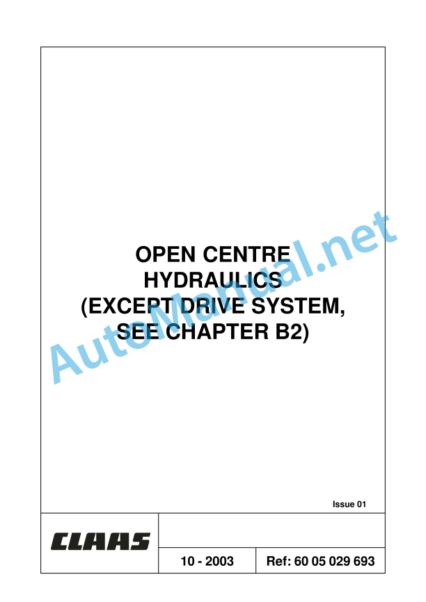 Claas Ares 566-546 Rx, Rz (A06) Tractors Repair Manual EN 22 Claas Ares 566-546 Rx, Rz (A06) Tractors Repair Manual EN - Image 22