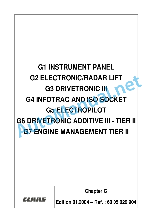 Claas Ares 566-546 Rx, Rz (A06) Tractors Repair Manual EN 27 Claas Ares 566-546 Rx, Rz (A06) Tractors Repair Manual EN - Image 27