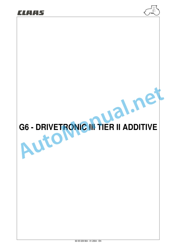 Claas Ares 566-546 Rx, Rz (A06) Tractors Repair Manual EN 33 Claas Ares 566-546 Rx, Rz (A06) Tractors Repair Manual EN - Image 33