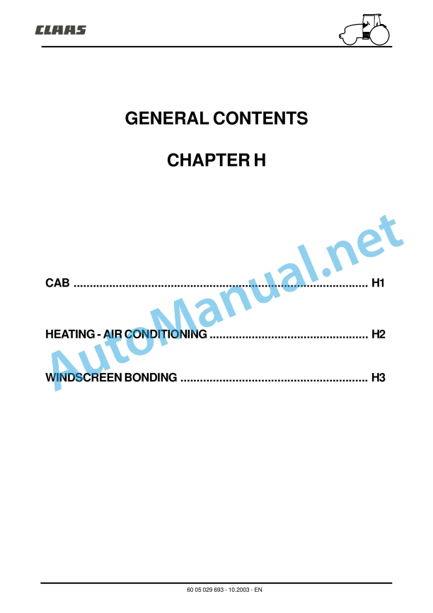 Claas Ares 566-546 Rx, Rz (A06) Tractors Repair Manual EN 35 Claas Ares 566-546 Rx, Rz (A06) Tractors Repair Manual EN - Image 35