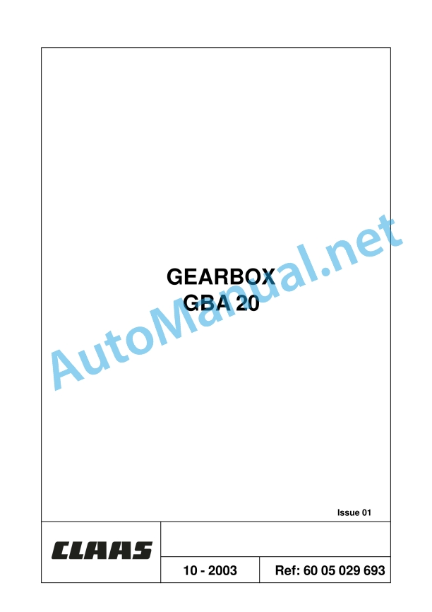 Claas Ares 566-546 Rx, Rz (A06) Tractors Repair Manual EN 9 Claas Ares 566-546 Rx, Rz (A06) Tractors Repair Manual EN - Image 9