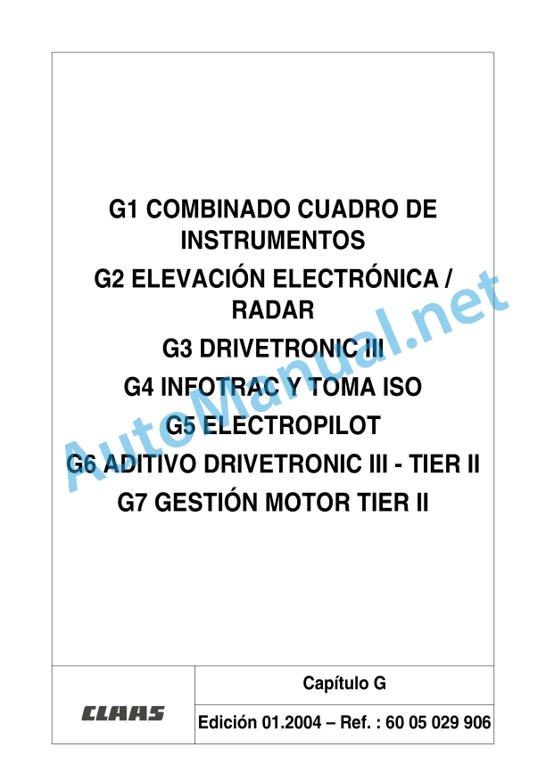 Claas Ares 566-546 Rx, Rz (A06) Tractors Repair Manual ES 21 Claas Ares 566-546 Rx, Rz (A06) Tractors Repair Manual ES - Image 21