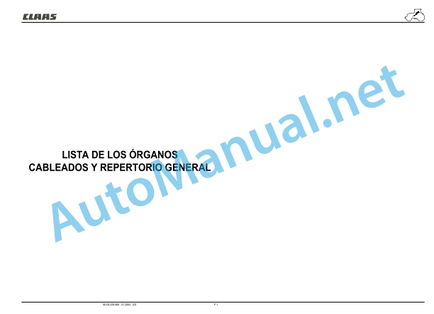 Claas Ares 566-546 Rx, Rz (A06) Tractors Repair Manual ES 39 Claas Ares 566-546 Rx, Rz (A06) Tractors Repair Manual ES - Image 39
