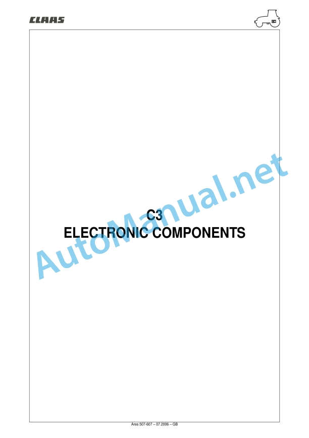 Claas Ares 577-547 Atz, Atx (A05) Tractors Repair Manual EN 13 Claas Ares 577-547 Atz, Atx (A05) Tractors Repair Manual EN - Image 13