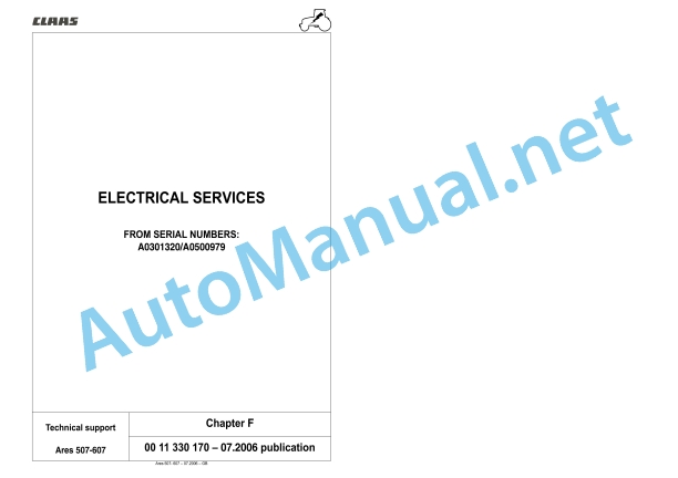 Claas Ares 577-547 Atz, Atx (A05) Tractors Repair Manual EN 28 Claas Ares 577-547 Atz, Atx (A05) Tractors Repair Manual EN - Image 28