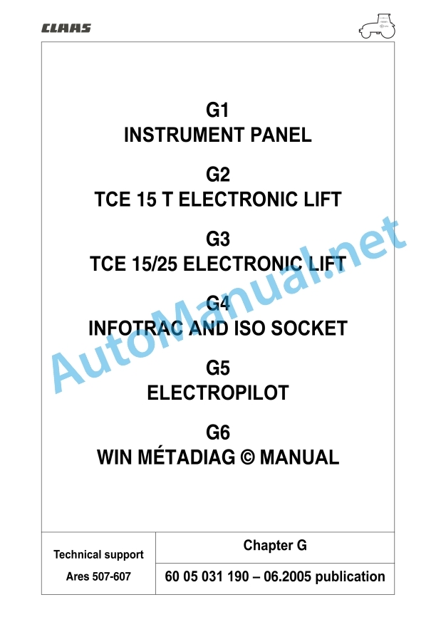 Claas Ares 577-547 Atz, Atx (A05) Tractors Repair Manual EN 33 Claas Ares 577-547 Atz, Atx (A05) Tractors Repair Manual EN - Image 33