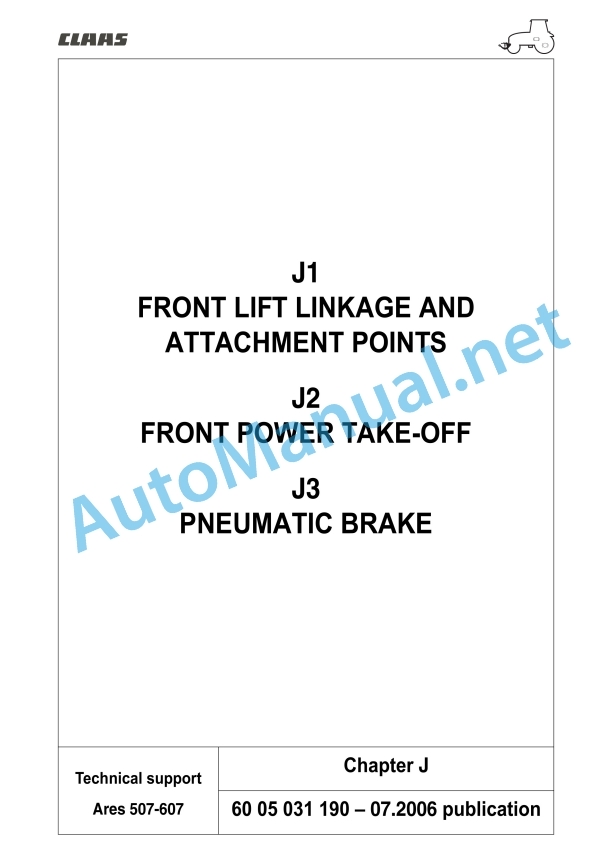 Claas Ares 577-547 Atz, Atx (A05) Tractors Repair Manual EN 44 Claas Ares 577-547 Atz, Atx (A05) Tractors Repair Manual EN - Image 44