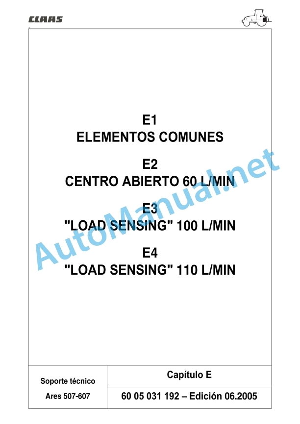 Claas Ares 577-547 Atz, Atx (A05) Tractors Repair Manual ES 10 Claas Ares 577-547 Atz, Atx (A05) Tractors Repair Manual ES - Image 10