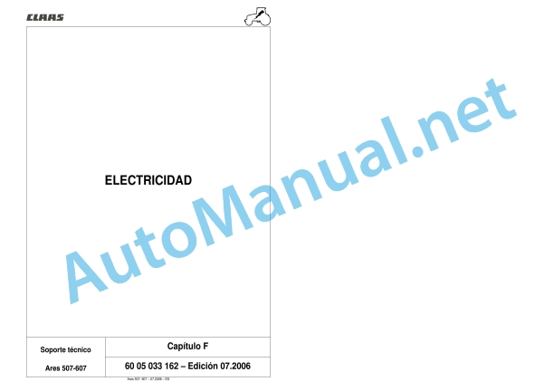 Claas Ares 577-547 Atz, Atx (A05) Tractors Repair Manual ES 14 Claas Ares 577-547 Atz, Atx (A05) Tractors Repair Manual ES - Image 14
