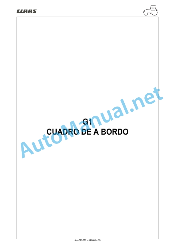 Claas Ares 577-547 Atz, Atx (A05) Tractors Repair Manual ES 16 Claas Ares 577-547 Atz, Atx (A05) Tractors Repair Manual ES - Image 16