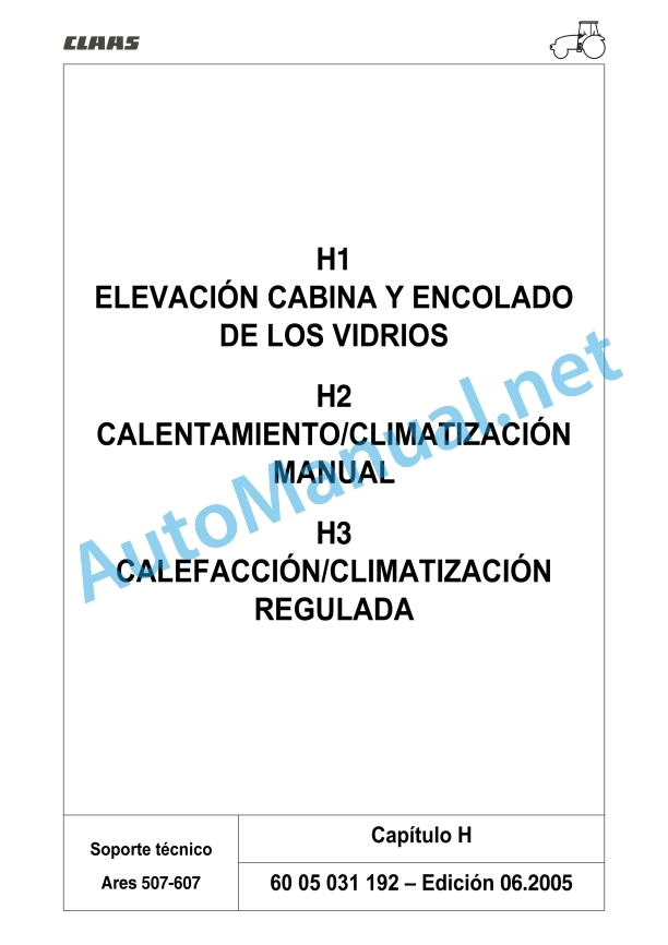 Claas Ares 577-547 Atz, Atx (A05) Tractors Repair Manual ES 20 Claas Ares 577-547 Atz, Atx (A05) Tractors Repair Manual ES - Image 20