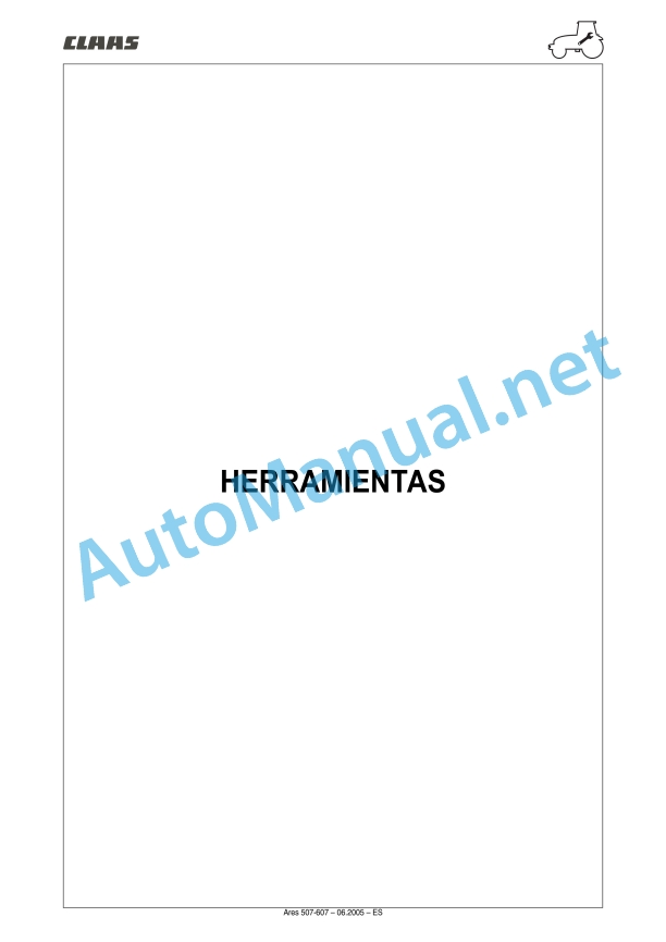 Claas Ares 577-547 Atz, Atx (A05) Tractors Repair Manual ES 27 Claas Ares 577-547 Atz, Atx (A05) Tractors Repair Manual ES - Image 27