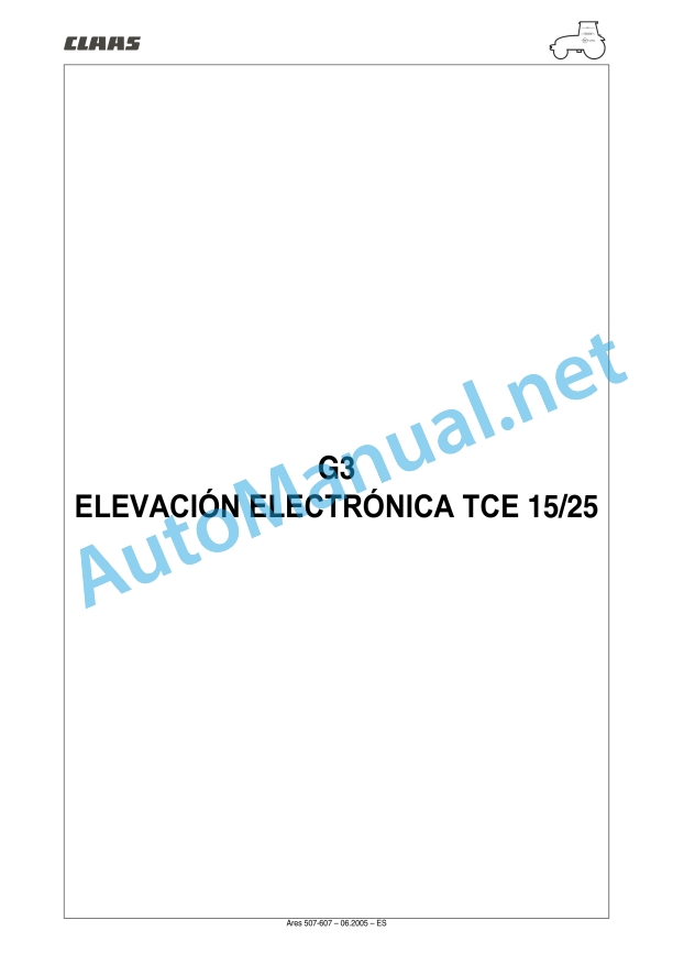 Claas Ares 577-547 Atz, Atx (A05) Tractors Repair Manual ES 28 Claas Ares 577-547 Atz, Atx (A05) Tractors Repair Manual ES - Image 28