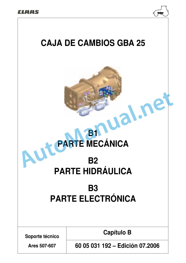 Claas Ares 577-547 Atz, Atx (A05) Tractors Repair Manual ES 3 Claas Ares 577-547 Atz, Atx (A05) Tractors Repair Manual ES - Image 3