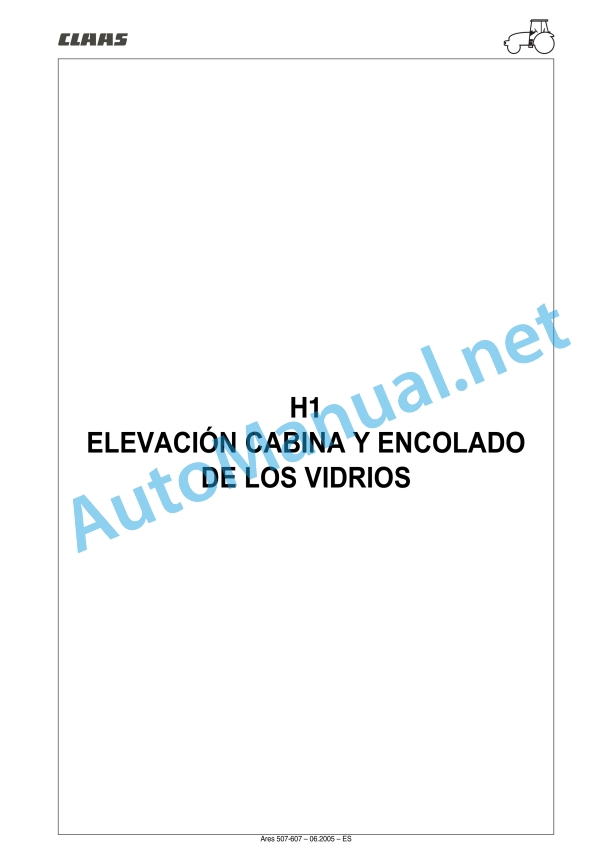 Claas Ares 577-547 Atz, Atx (A05) Tractors Repair Manual ES 33 Claas Ares 577-547 Atz, Atx (A05) Tractors Repair Manual ES - Image 33