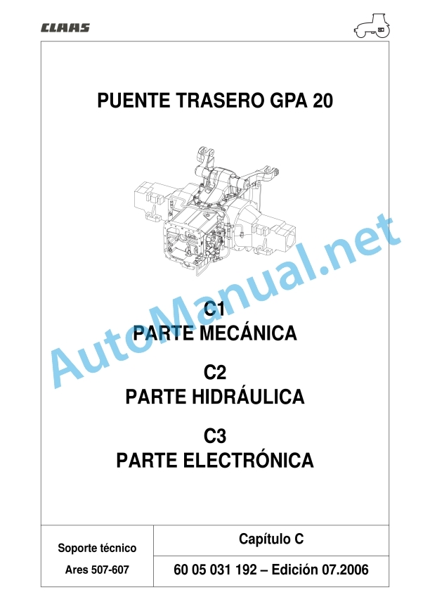 Claas Ares 577-547 Atz, Atx (A05) Tractors Repair Manual ES 4 Claas Ares 577-547 Atz, Atx (A05) Tractors Repair Manual ES - Image 4