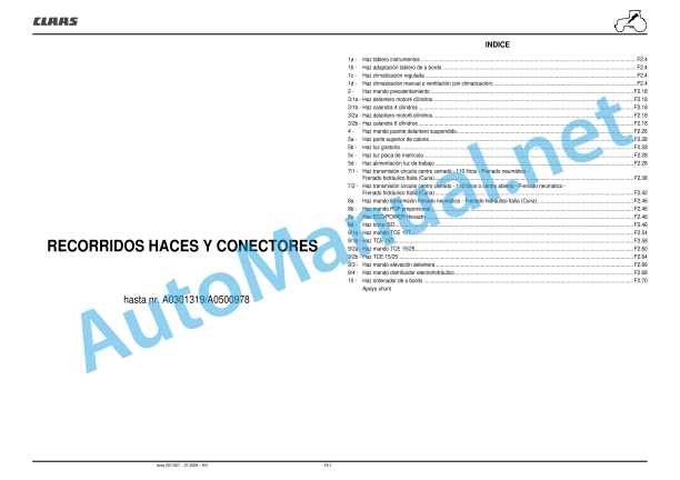 Claas Ares 577-547 Atz, Atx (A05) Tractors Repair Manual ES 45 Claas Ares 577-547 Atz, Atx (A05) Tractors Repair Manual ES - Image 45