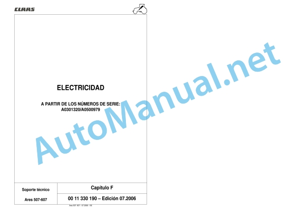 Claas Ares 577-547 Atz, Atx (A05) Tractors Repair Manual ES 5 Claas Ares 577-547 Atz, Atx (A05) Tractors Repair Manual ES - Image 5
