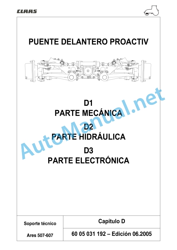 Claas Ares 577-547 Atz, Atx (A05) Tractors Repair Manual ES 6 Claas Ares 577-547 Atz, Atx (A05) Tractors Repair Manual ES - Image 6