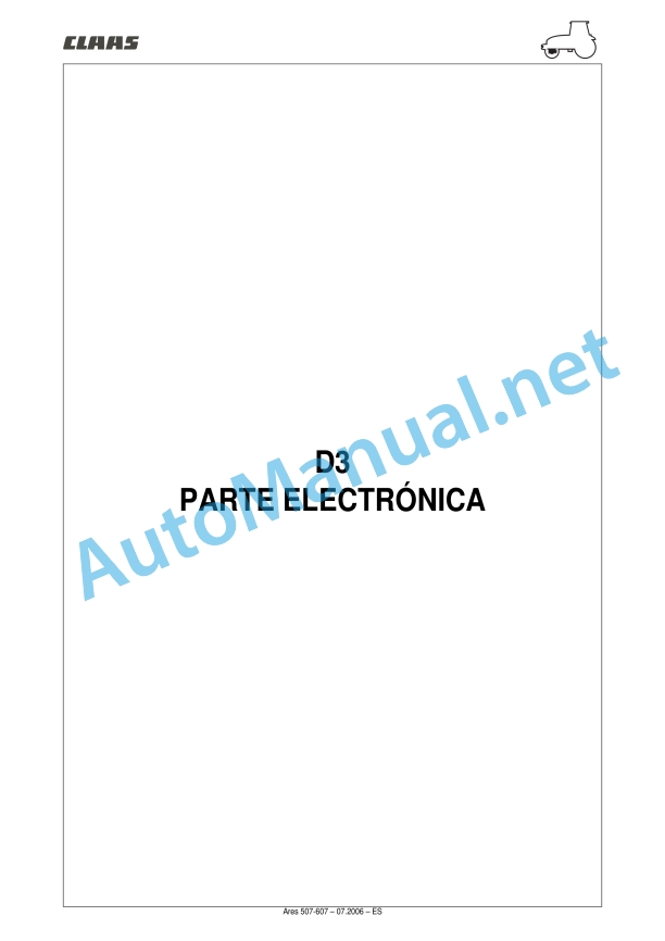Claas Ares 577-547 Atz, Atx (A05) Tractors Repair Manual ES 8 Claas Ares 577-547 Atz, Atx (A05) Tractors Repair Manual ES - Image 8