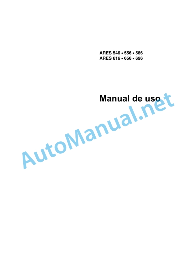 Alternative view of Claas Ares 696-616 Rz, Rc, Rx (A04) Tractors Operator Manual ES