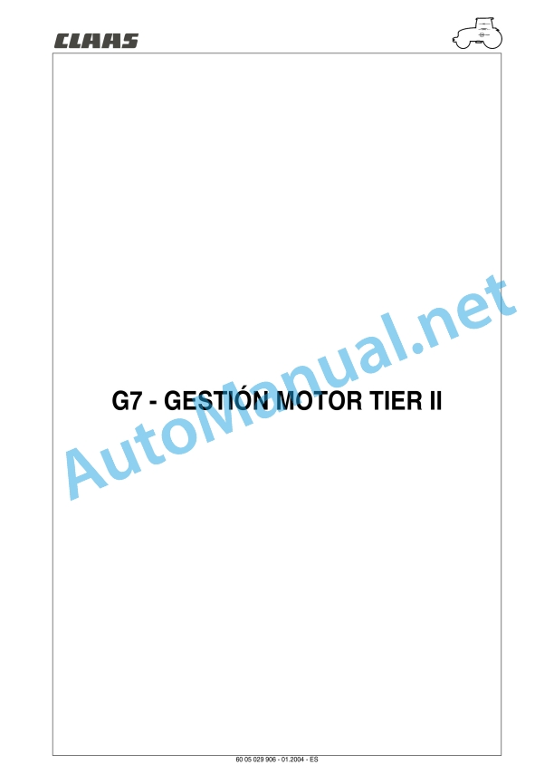 Claas Ares 696-616 Rz, Rc, Rx (A04) Tractors Repair Manual ES 19 Claas Ares 696-616 Rz, Rc, Rx (A04) Tractors Repair Manual ES - Image 19