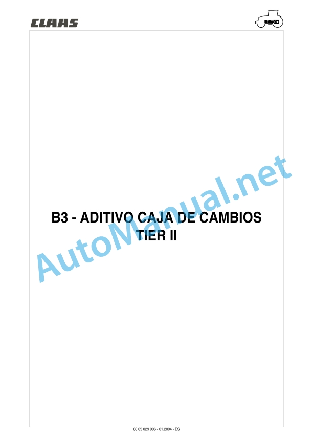 Claas Ares 696-616 Rz, Rc, Rx (A04) Tractors Repair Manual ES 30 Claas Ares 696-616 Rz, Rc, Rx (A04) Tractors Repair Manual ES - Image 30