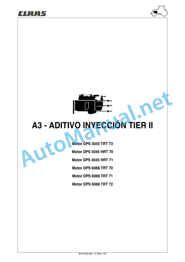 Claas Ares 696-616 Rz, Rc, Rx (A04) Tractors Repair Manual ES 31 Claas Ares 696-616 Rz, Rc, Rx (A04) Tractors Repair Manual ES - Image 31