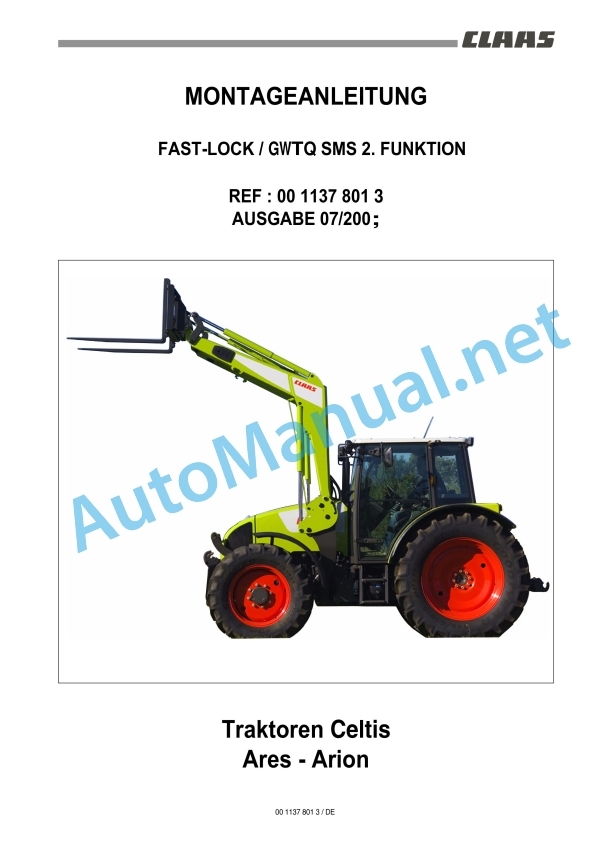 Claas Ares 697-617 Atz (A03) Tractors Assembly Instruction EN 17 Claas Ares 697-617 Atz (A03) Tractors Assembly Instruction EN - Image 17