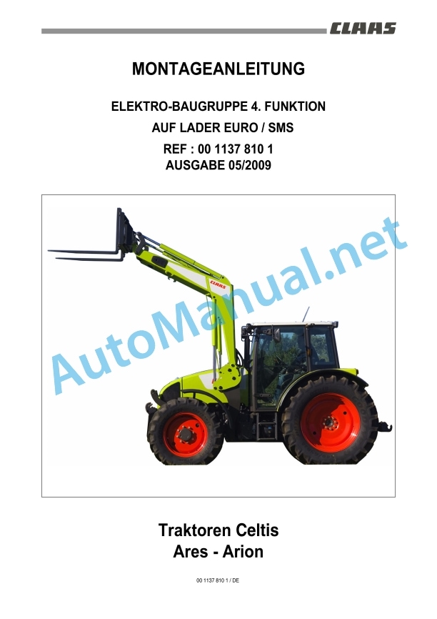 Claas Ares 697-617 Atz (A03) Tractors Assembly Instruction EN 20 Claas Ares 697-617 Atz (A03) Tractors Assembly Instruction EN - Image 20