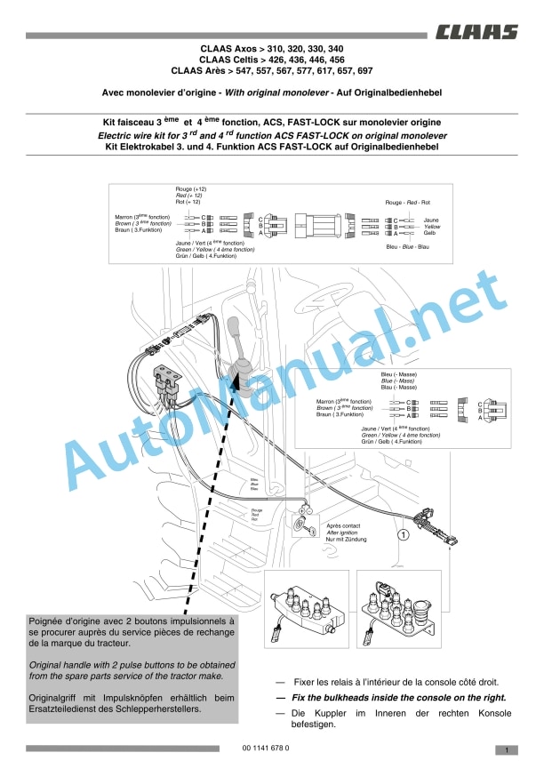 Claas Ares 697-617 Atz (A03) Tractors Assembly Instruction EN 24 Claas Ares 697-617 Atz (A03) Tractors Assembly Instruction EN - Image 24