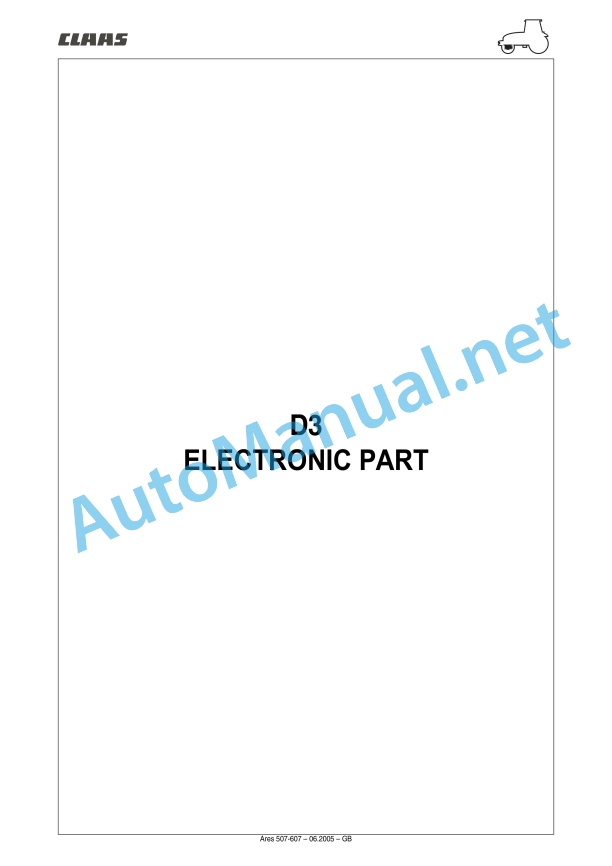 Claas Ares 697-617 Atz (A03) Tractors Repair Manual EN 11 Claas Ares 697-617 Atz (A03) Tractors Repair Manual EN - Image 11
