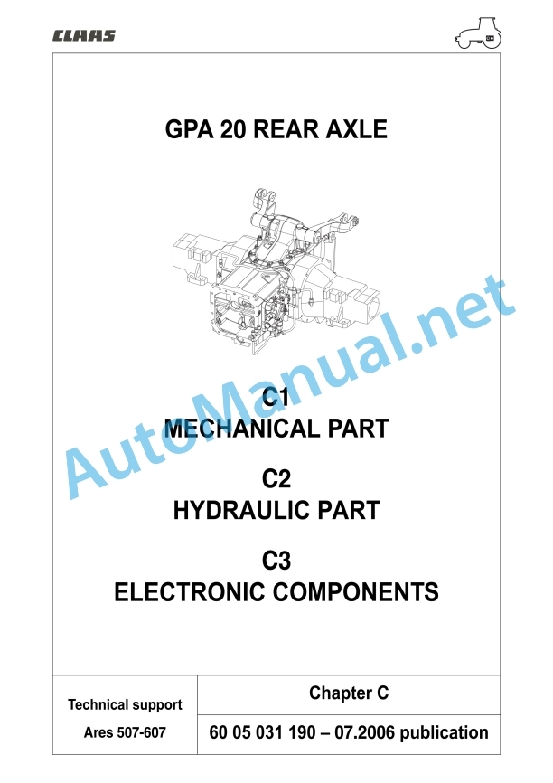 Claas Ares 697-617 Atz (A03) Tractors Repair Manual EN 12 Claas Ares 697-617 Atz (A03) Tractors Repair Manual EN - Image 12