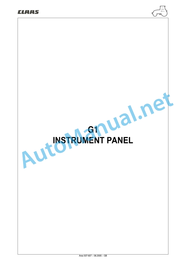 Claas Ares 697-617 Atz (A03) Tractors Repair Manual EN 16 Claas Ares 697-617 Atz (A03) Tractors Repair Manual EN - Image 16