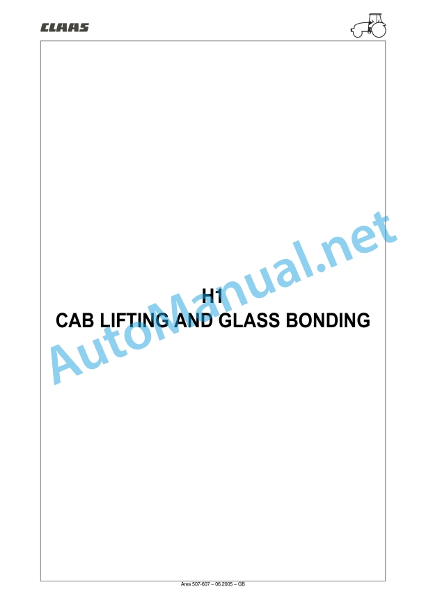 Claas Ares 697-617 Atz (A03) Tractors Repair Manual EN 22 Claas Ares 697-617 Atz (A03) Tractors Repair Manual EN - Image 22