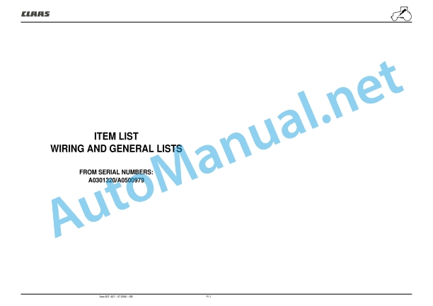Claas Ares 697-617 Atz (A03) Tractors Repair Manual EN 28 Claas Ares 697-617 Atz (A03) Tractors Repair Manual EN - Image 28