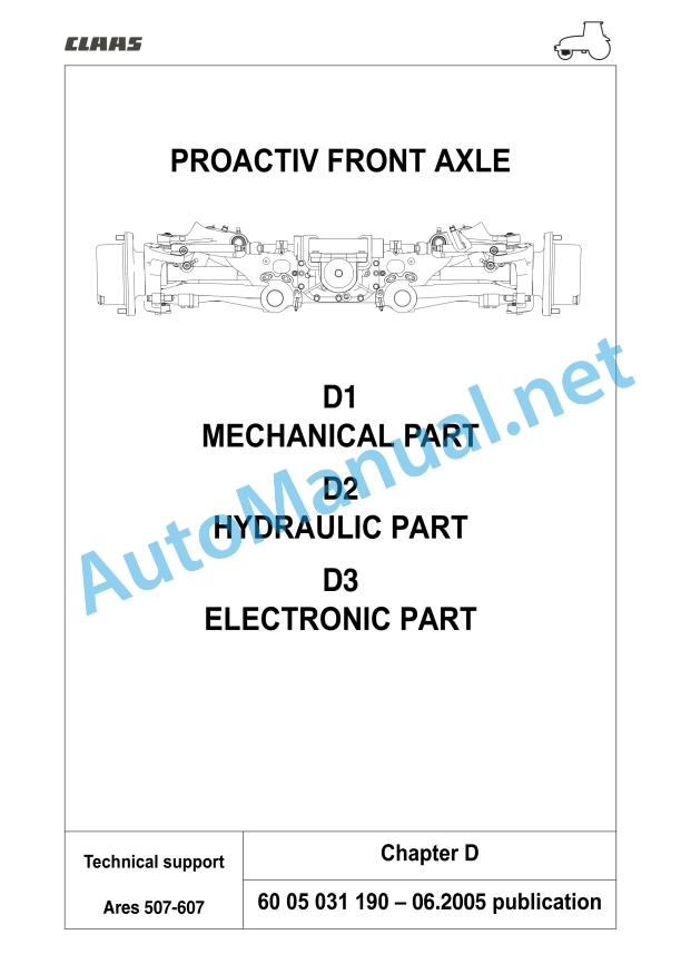 Claas Ares 697-617 Atz (A03) Tractors Repair Manual EN 3 Claas Ares 697-617 Atz (A03) Tractors Repair Manual EN - Image 3