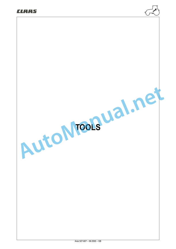 Claas Ares 697-617 Atz (A03) Tractors Repair Manual EN 33 Claas Ares 697-617 Atz (A03) Tractors Repair Manual EN - Image 33