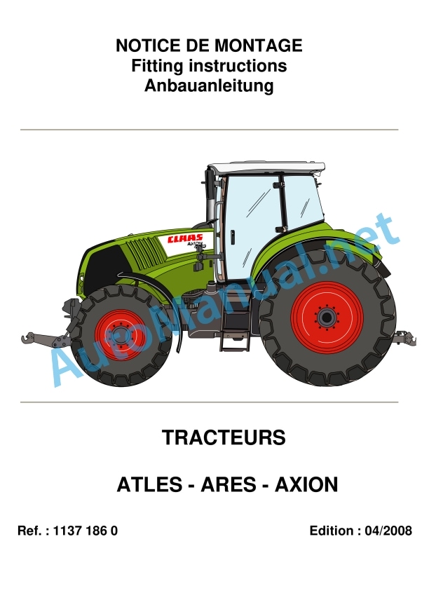 Claas Ares 836-816 Rz (A02) Tractors Assembly Instruction EN 9 Claas Ares 836-816 Rz (A02) Tractors Assembly Instruction EN - Image 9