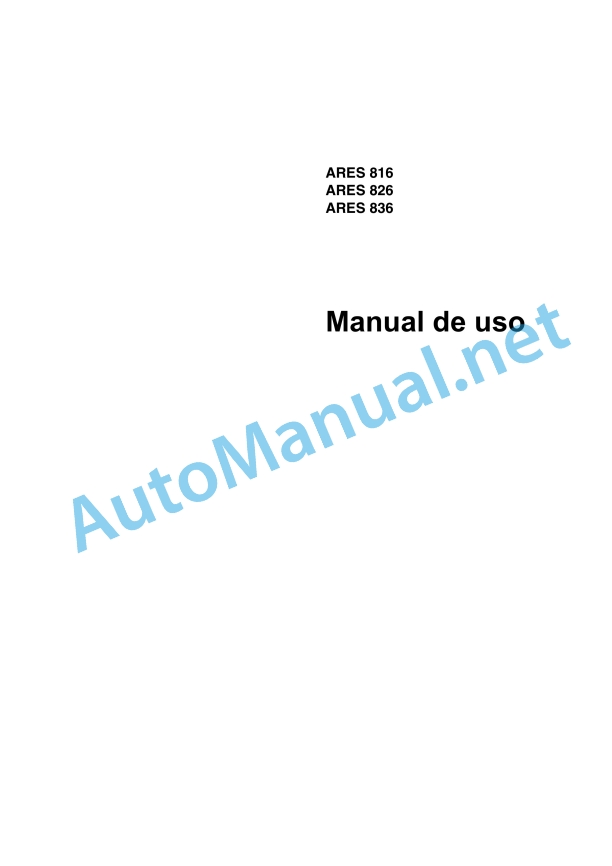 Alternative view of Claas Ares 836-816 Rz (A02) Tractors Operator Manual ES