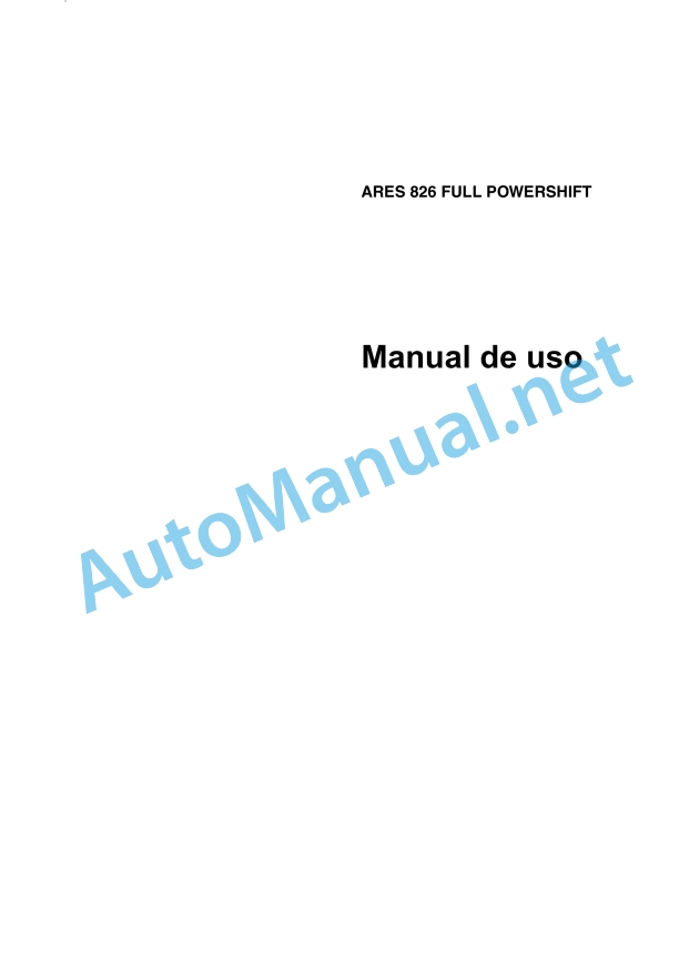 Claas Ares 836-816 Rz (A02) Tractors Operator Manual ES 3 Claas Ares 836-816 Rz (A02) Tractors Operator Manual ES - Image 3