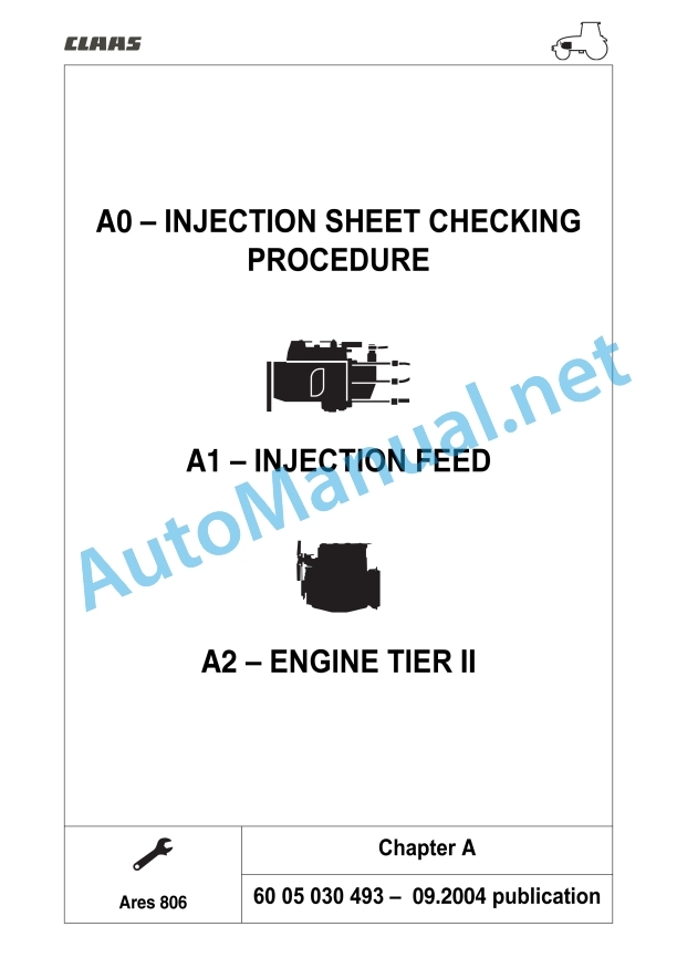 Claas Ares 836-816 Rz (A02) Tractors Repair Manual EN 11 Claas Ares 836-816 Rz (A02) Tractors Repair Manual EN - Image 11