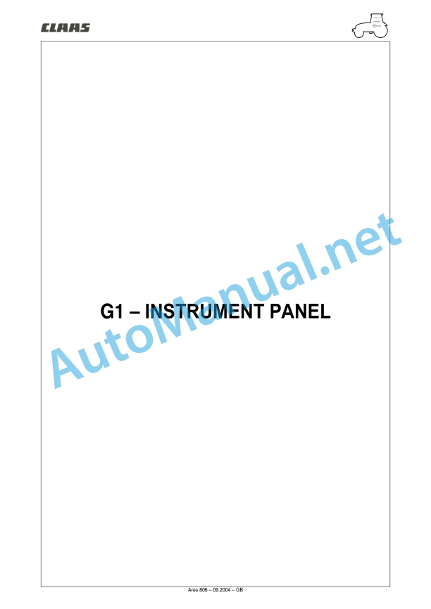 Claas Ares 836-816 Rz (A02) Tractors Repair Manual EN 15 Claas Ares 836-816 Rz (A02) Tractors Repair Manual EN - Image 15