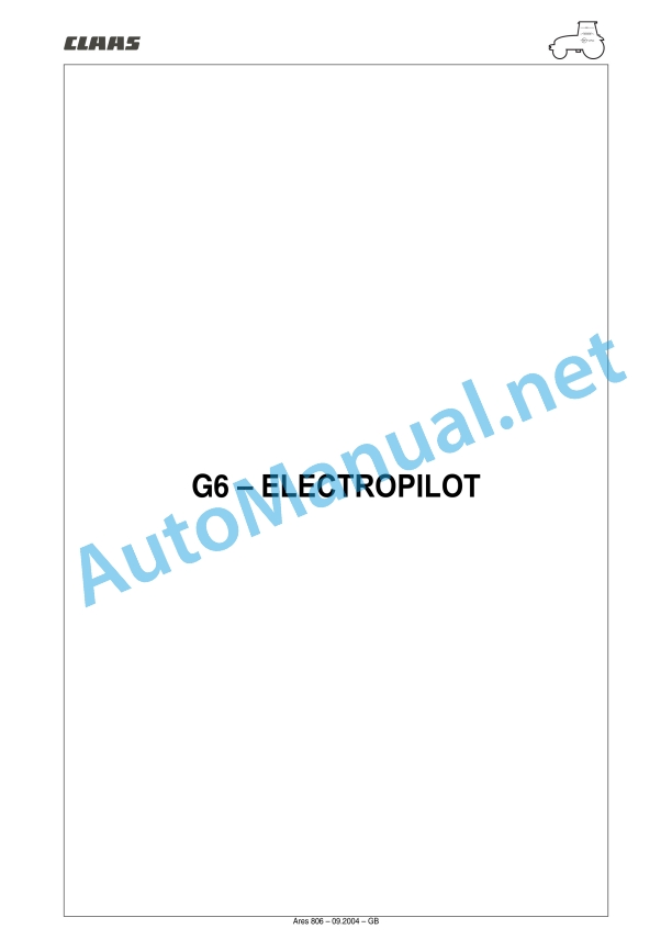 Claas Ares 836-816 Rz (A02) Tractors Repair Manual EN 23 Claas Ares 836-816 Rz (A02) Tractors Repair Manual EN - Image 23