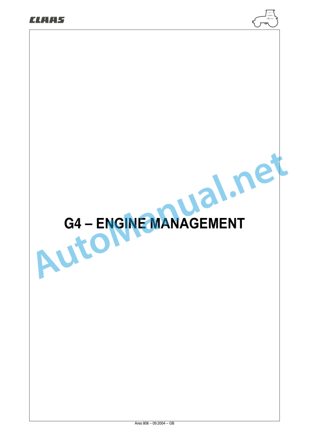 Claas Ares 836-816 Rz (A02) Tractors Repair Manual EN 25 Claas Ares 836-816 Rz (A02) Tractors Repair Manual EN - Image 25