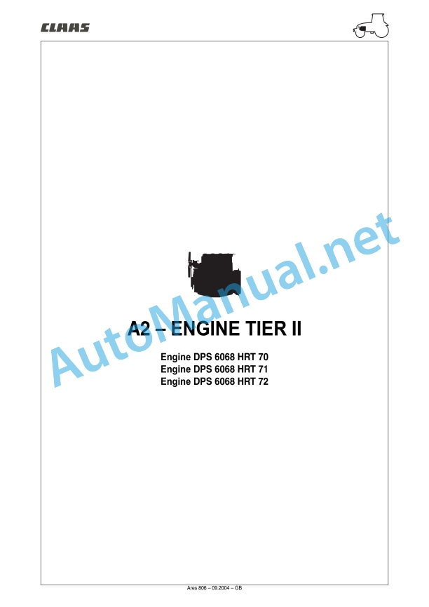 Claas Ares 836-816 Rz (A02) Tractors Repair Manual EN 27 Claas Ares 836-816 Rz (A02) Tractors Repair Manual EN - Image 27